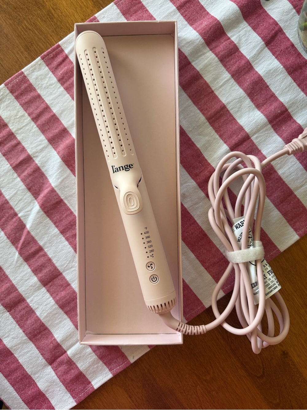 Lange Pink Ceramic Hair Straightening Brush